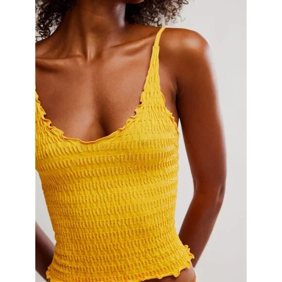 🎉LAST CHANCE🎉 FREE PEOPLE Pucker Up Seamless Cami / Citrus Grove - Picture 4 of 6